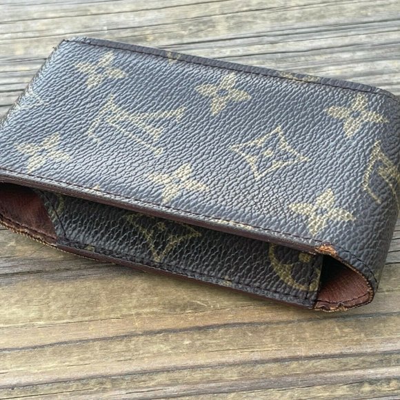 Louis Vuitton Monogram Cigarette Tobacco Case Brown Made in France Authentic LV - Picture 2 of 12